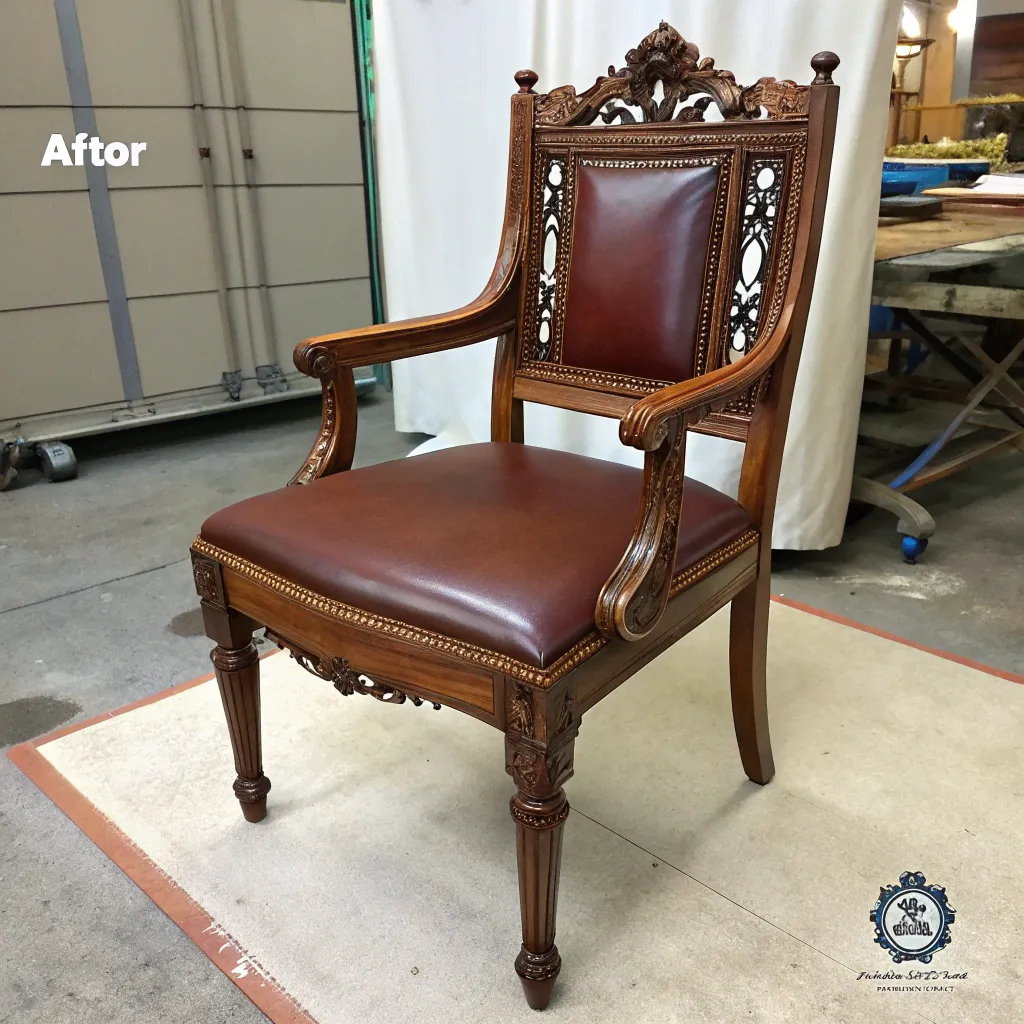 Antique chair after restoration
