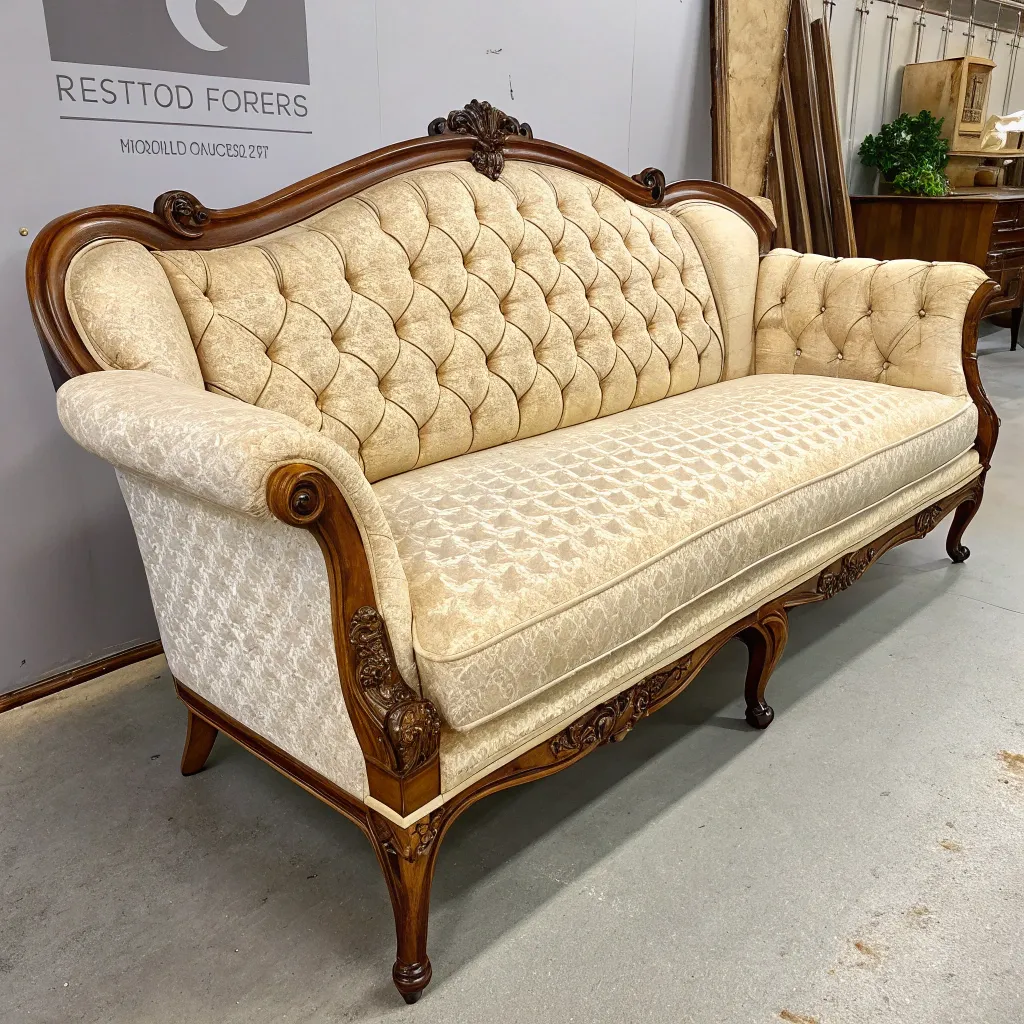 Vintage sofa beautifully restored